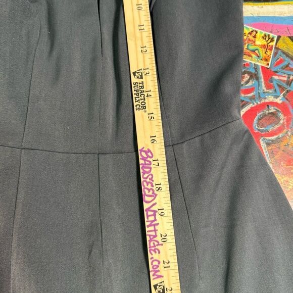 Minimalist Gray Blue High-Neck Jumpsuit - Wide-Leg, Size Large, Zip Closure - Picture 7 of 11